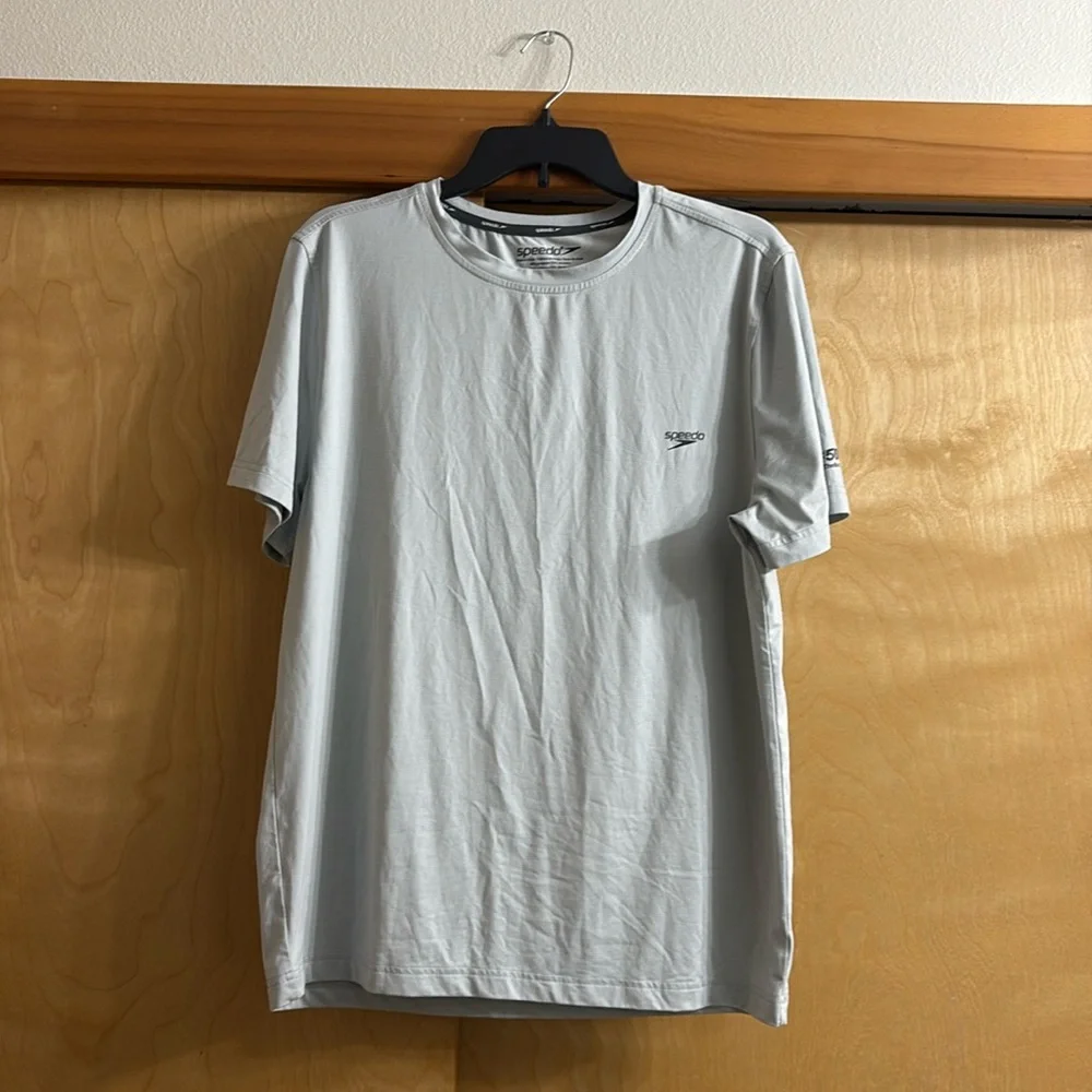 Men’s Speedo Short Sleeve Rash Guard Shirt SPF 50